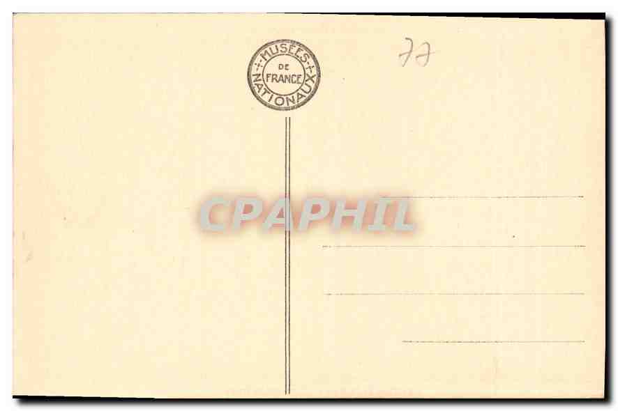 Palais de Fontainebleau — Chambre de la Reine — éditeur A.L. n°5 — Verso