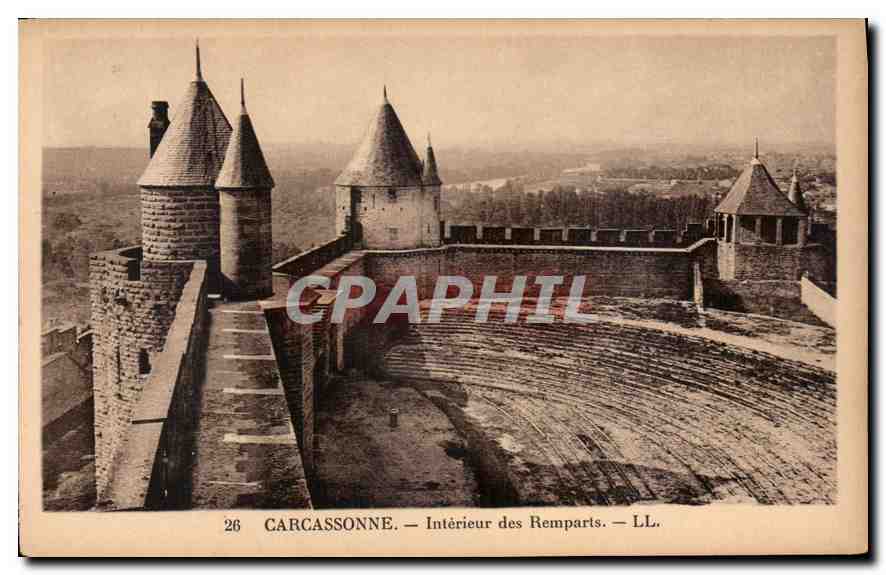 CPA Carcassonne Interieur des Remparts 