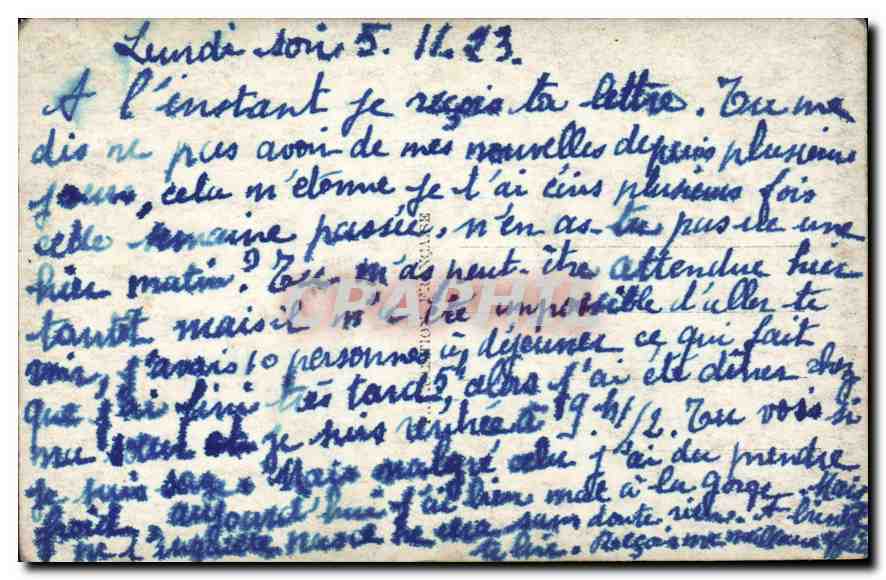 CPA Femme — Rückseite