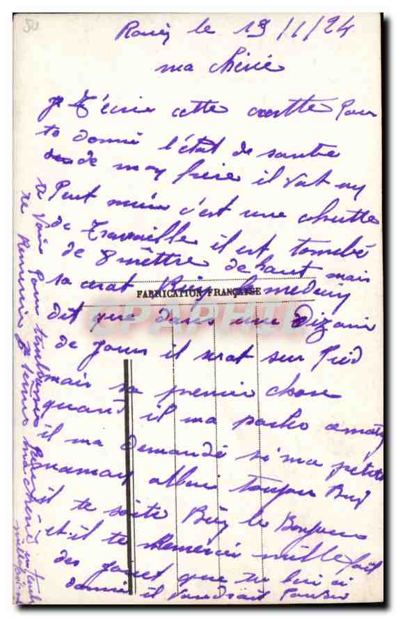CPA Le Baiser Femme — Rückseite