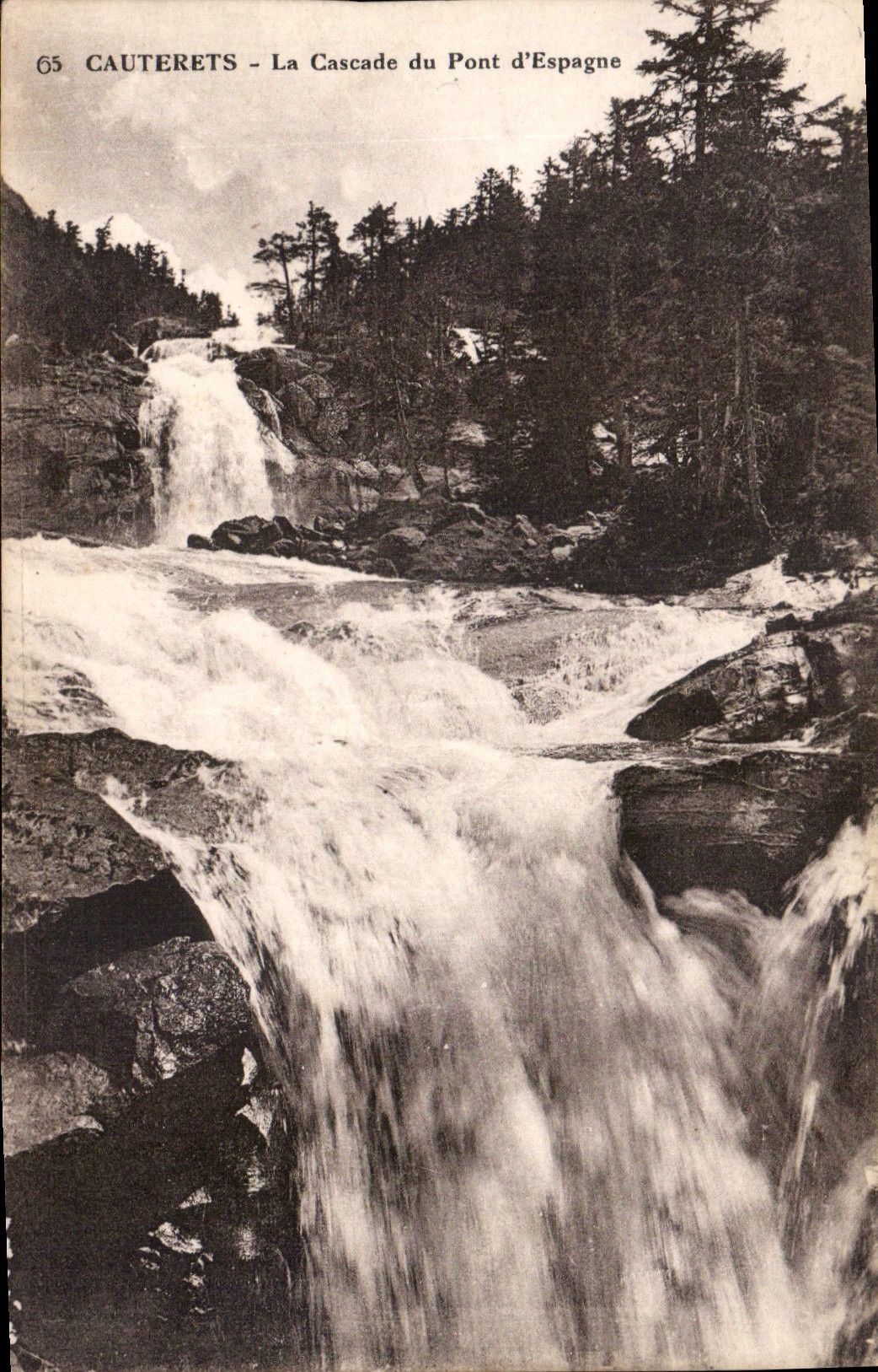 Cauterets - La Cascade du Pont d'Espagne — éditeur Alacienne des Arts Photographiques, Toulouse, n° 65