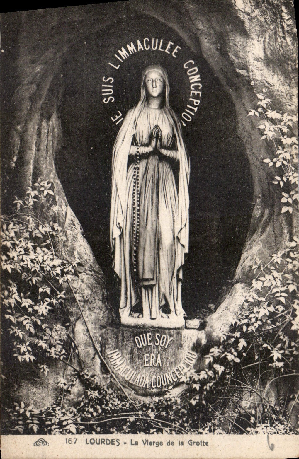 CPA Lourdes la Vierge de la Grotte 