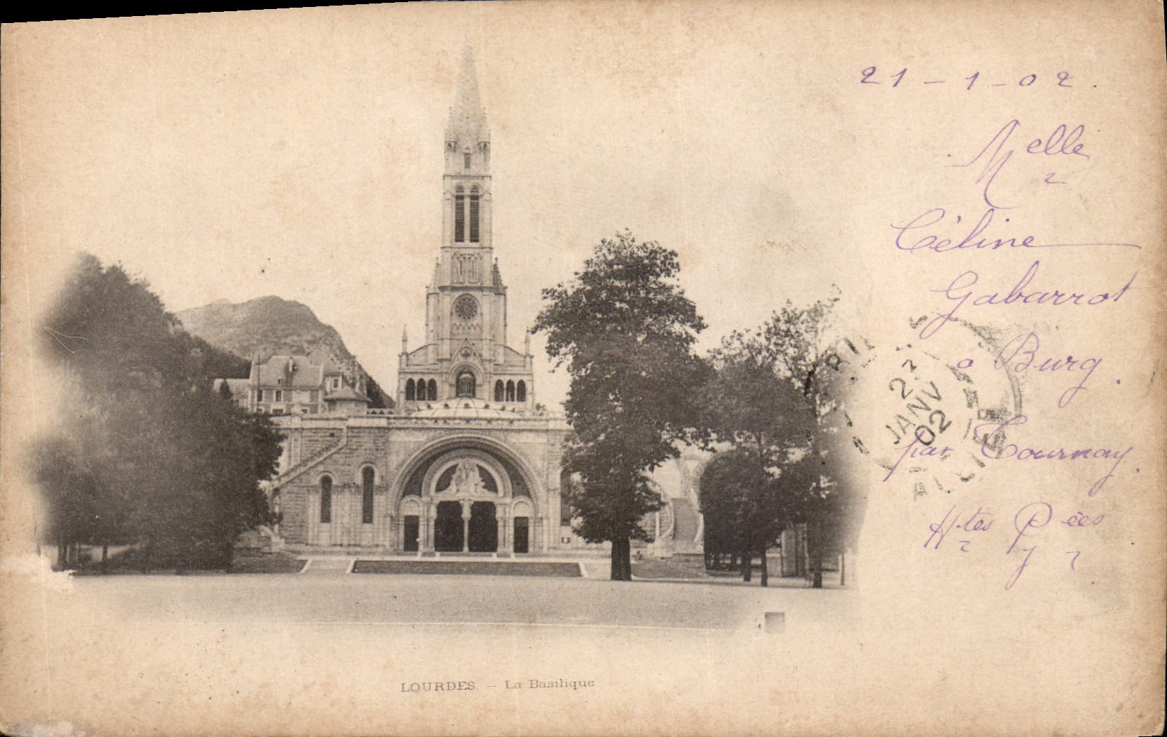 CPA Lourdes la Basilique 