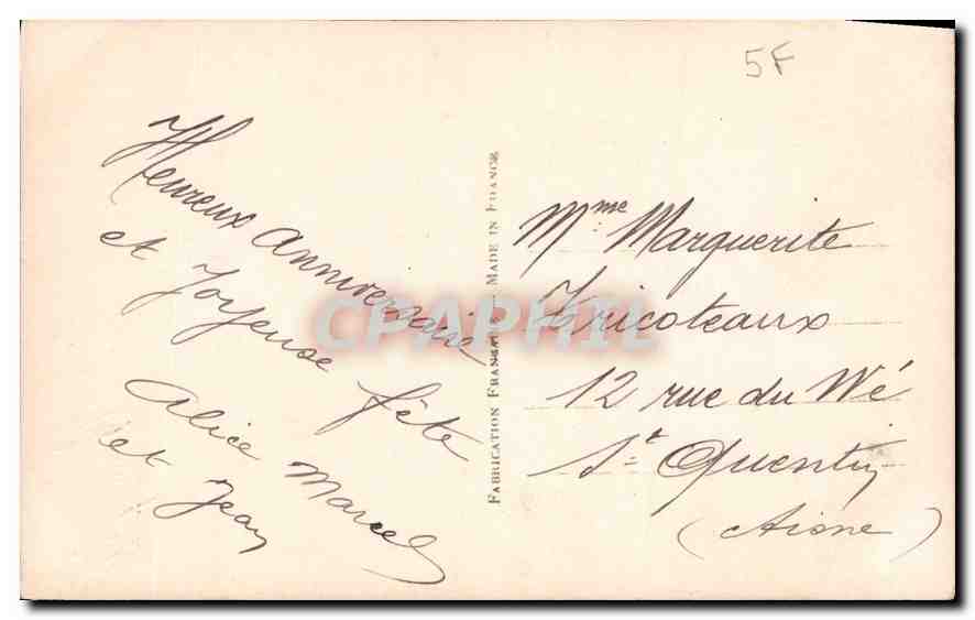 CPA Bonne fete Enfant — Rückseite