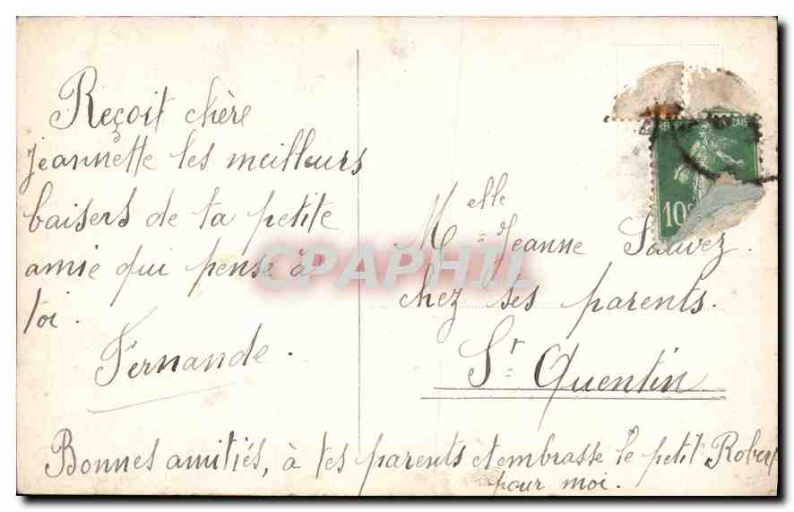 CPA Femme — Verso