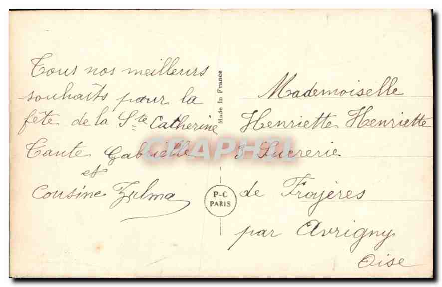 CPA Bonne fete Femme — Rückseite