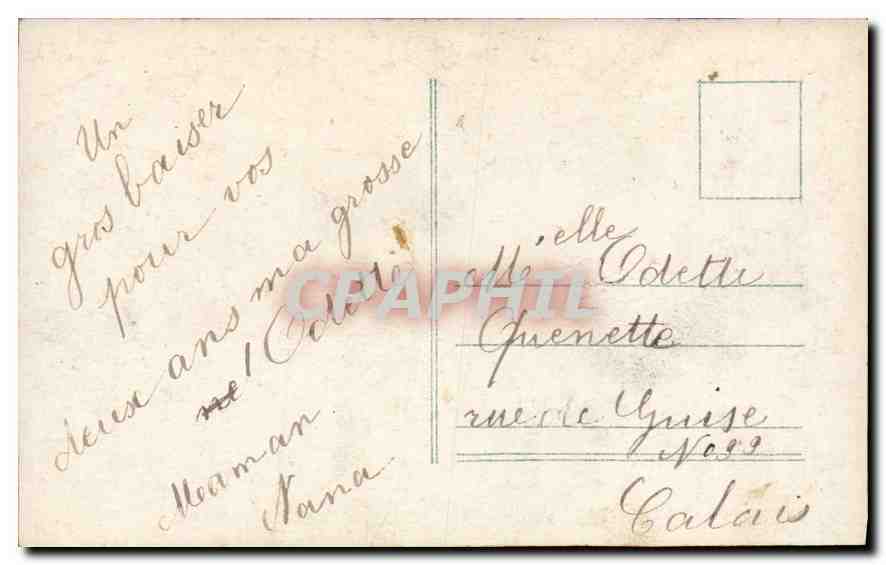 Mère et enfant dans un berceau — éditeur AERO, n° 5041 — Verso