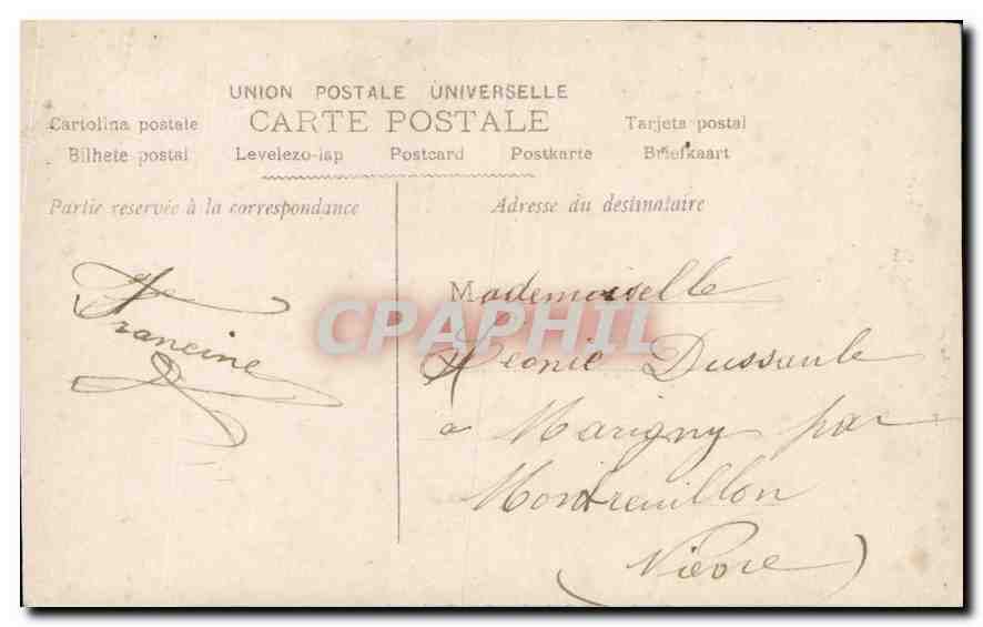 CPA Un baiser Enfant — Verso