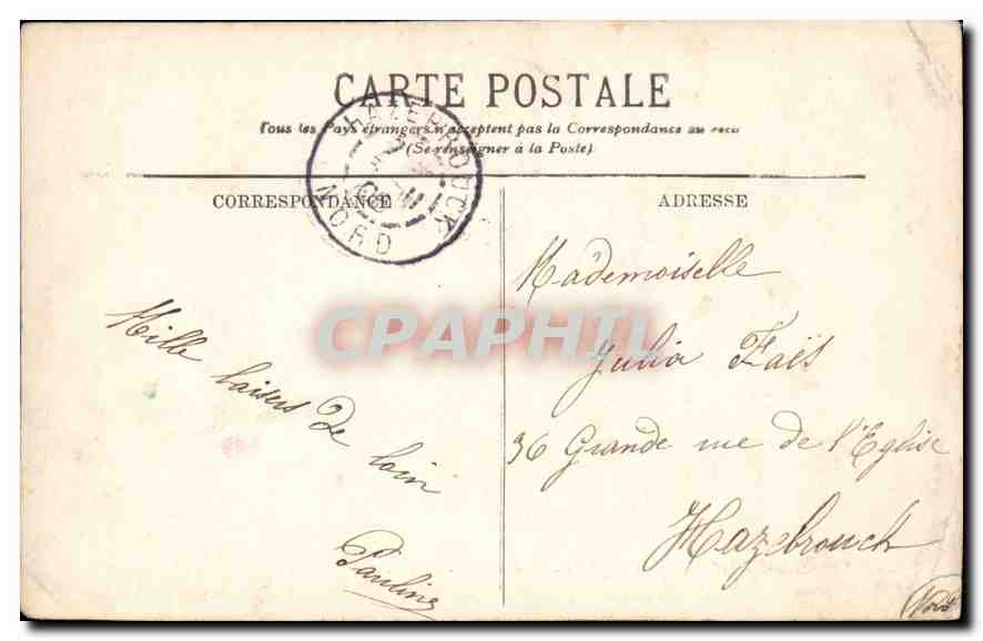CPA Chateau de Fontainebleau Le Canal  — Verso