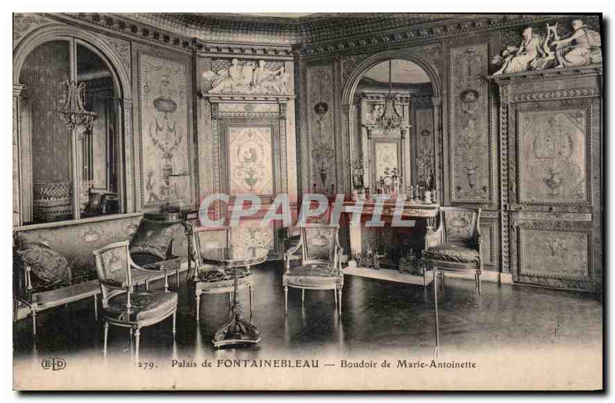 Palais de FONTAINEBLEAU — Boudoir de Marie-Antoinette — Éditeur B.D. n° 279