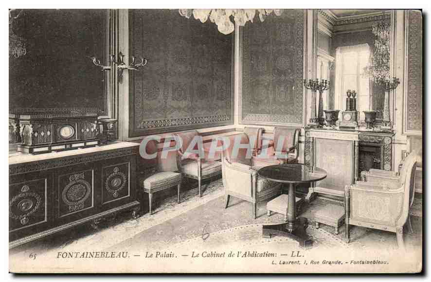 Fontainebleau — Le Palais. — Le Cabinet de l'Abdication — L. Laurent, 1 Rue Grande, Fontainebleau