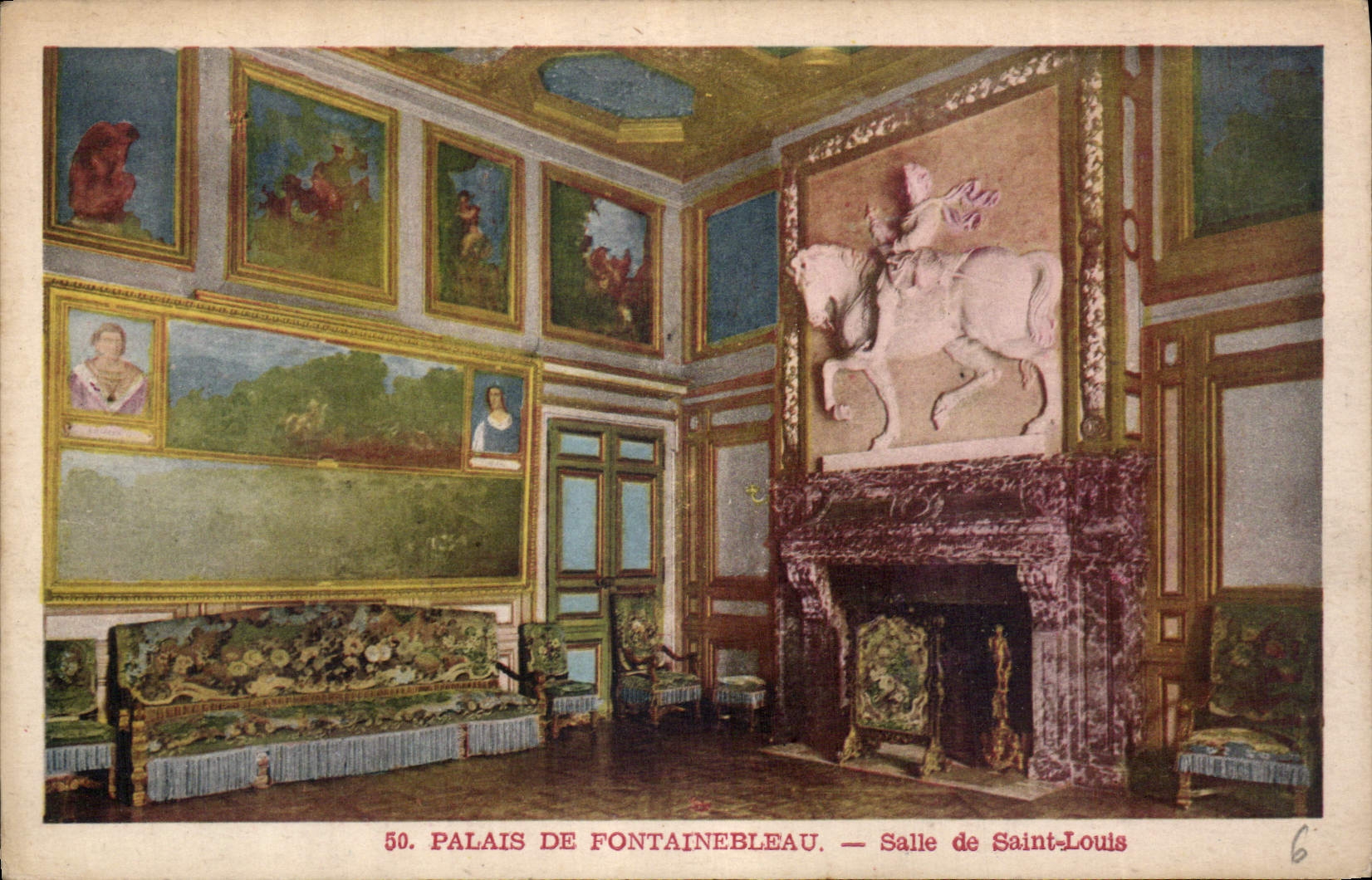 Palais de Fontainebleau — Salle de Saint-Louis — Éditeur non identifié, n° de série 50