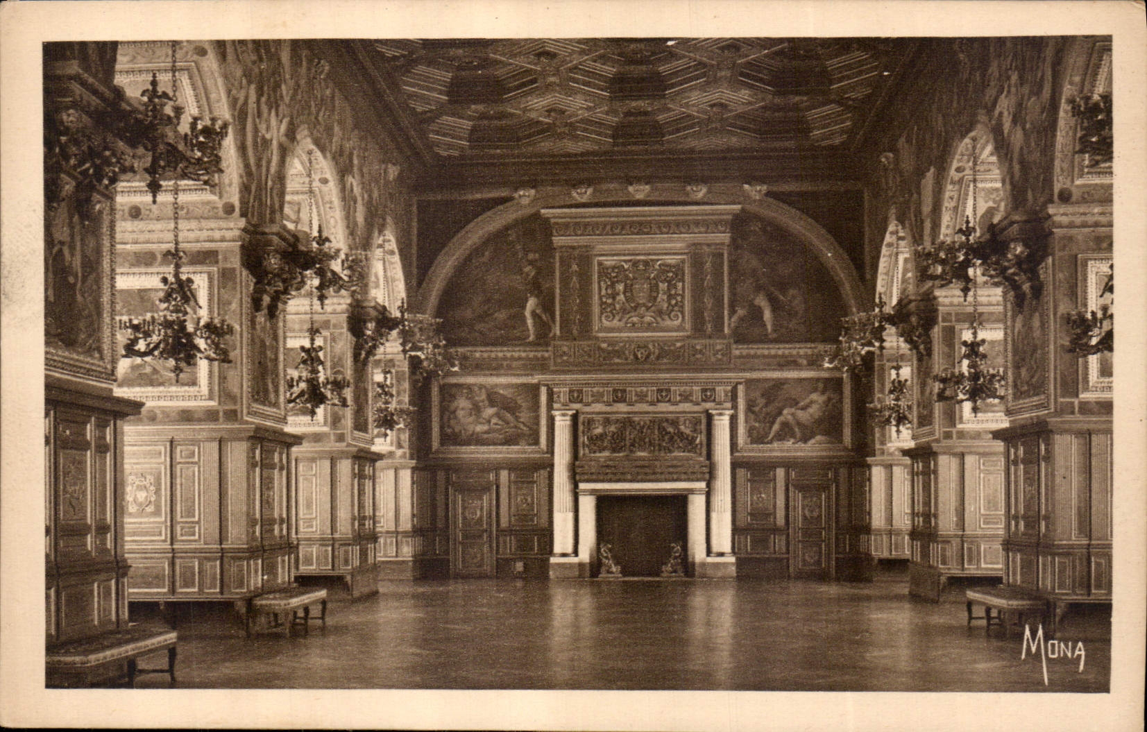 Balzaal van het Paleis van Fontainebleau — Galerie Henri II — uitgever Mona, n° 505
