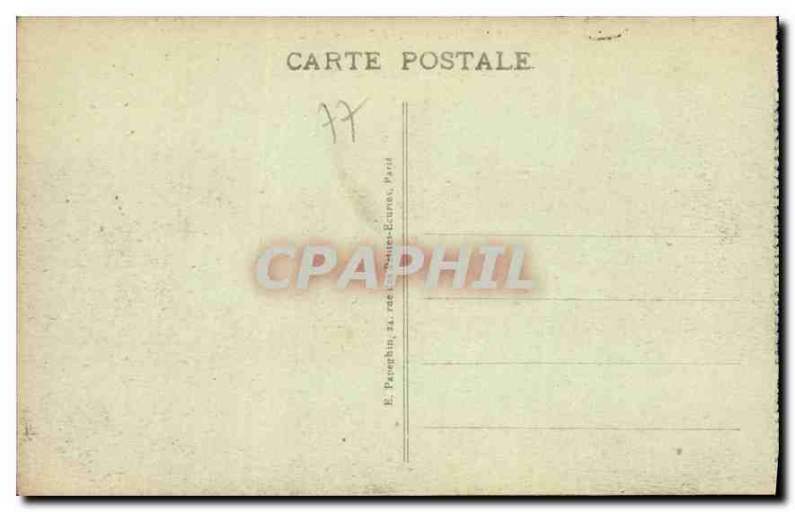 Palais de FONTAINEBLEAU — Pavillon Louis XV - Entrée du Musée Chinois et l'Étang aux Carpes — A. P. — Verso