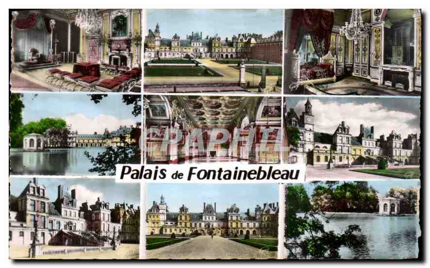 Palast von Fontainebleau — Verschiedene Aspekte des Schlosses — Kunstausgabe « Guy »