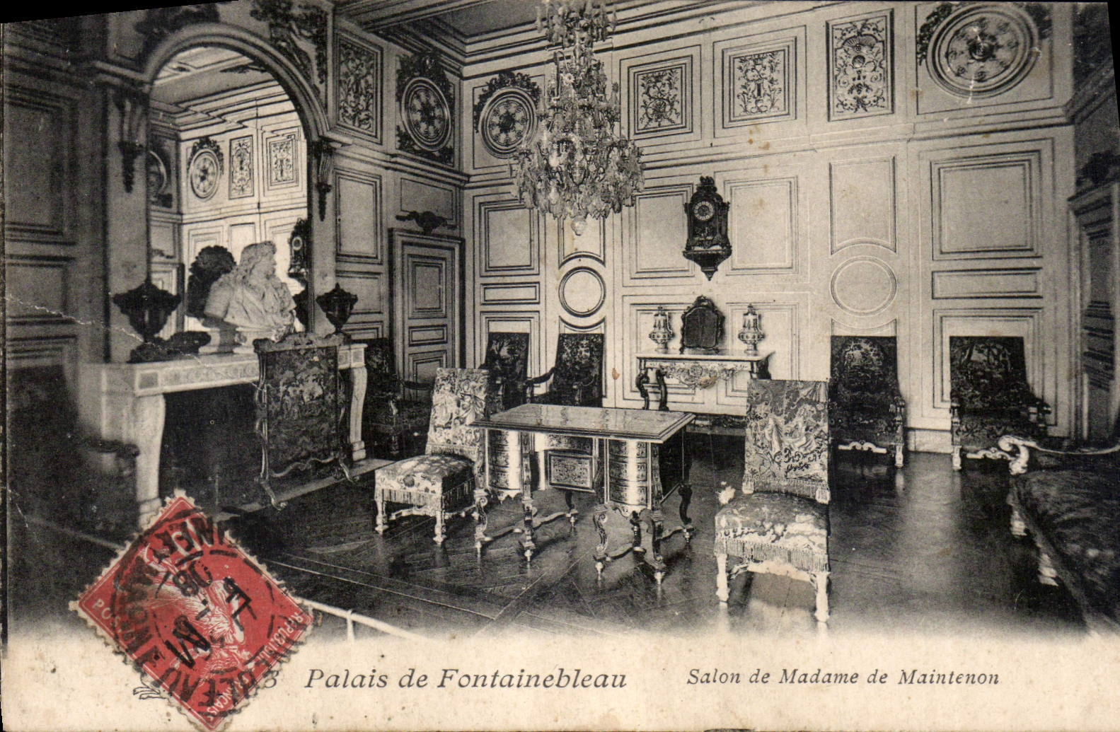 Schloss Fontainebleau — Salon der Madame de Maintenon — Verlag unbekannt, Seriennummer nicht sichtbar