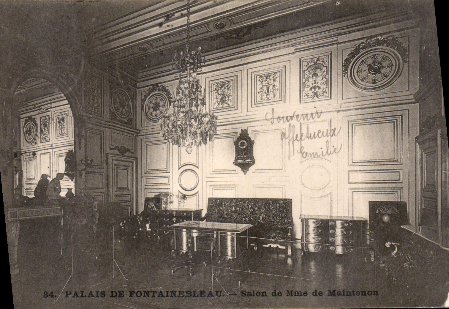 Schloss Fontainebleau — Salon de Mme de Maintenon — anonymer Verleger, Nr. 34