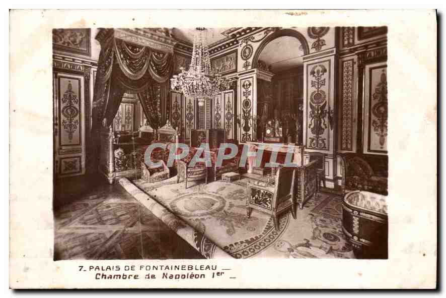 Palais de Fontainebleau — Chambre de Napoléon Ier — CPA n°7