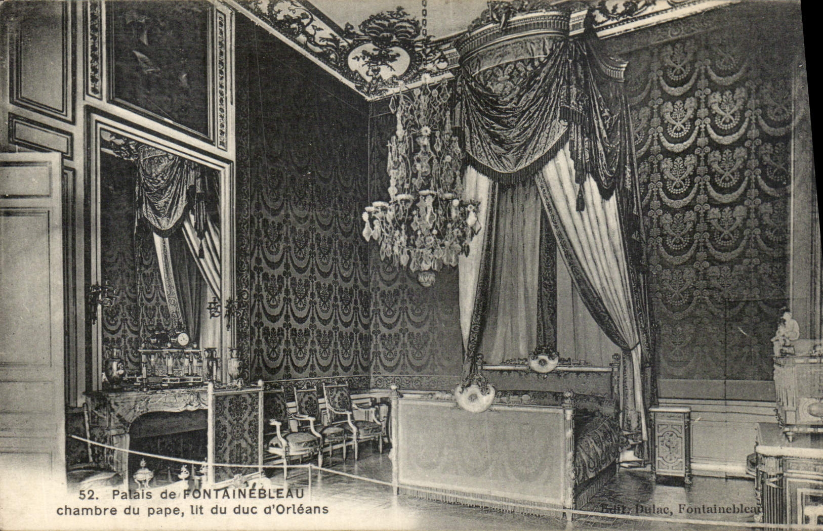 Palais de Fontainebleau — chambre du duc d'Orléans — éditeur Dulac, Fontainebleau, n° 52
