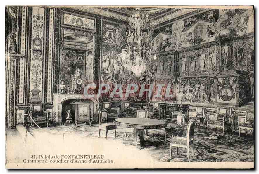 Palais de FONTAINEBLEAU — Chambre à coucher d'Anne d'Autriche — n°37
