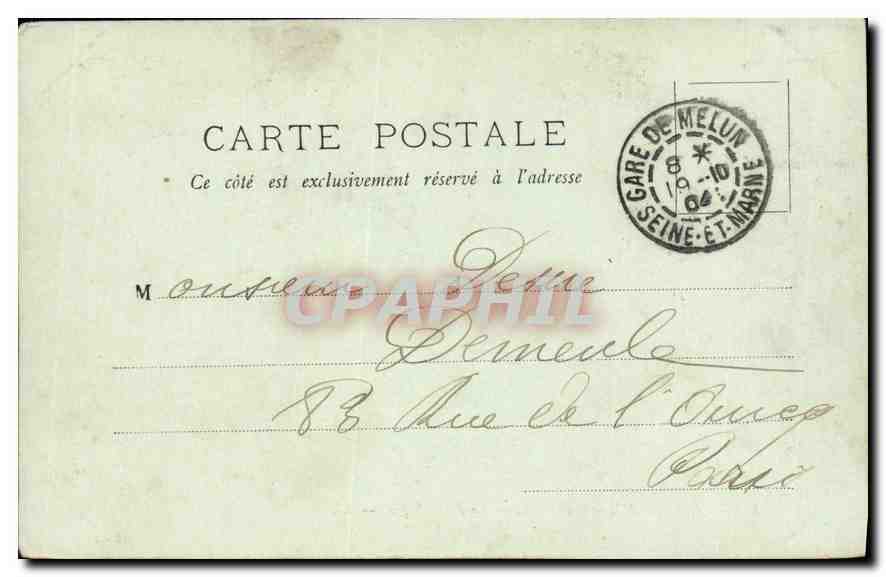 Fontainebleau — Le Palais — La Bibliothèque — LL. — Rückseite