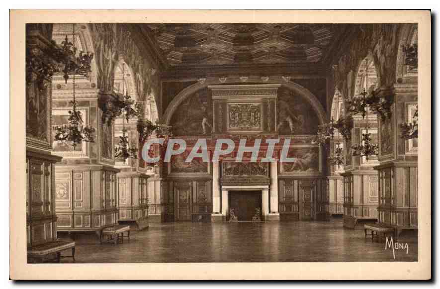 Palazzo di Fontainebleau — Galleria di Henri II o Sala da Ballo — editore Mona, n° 505