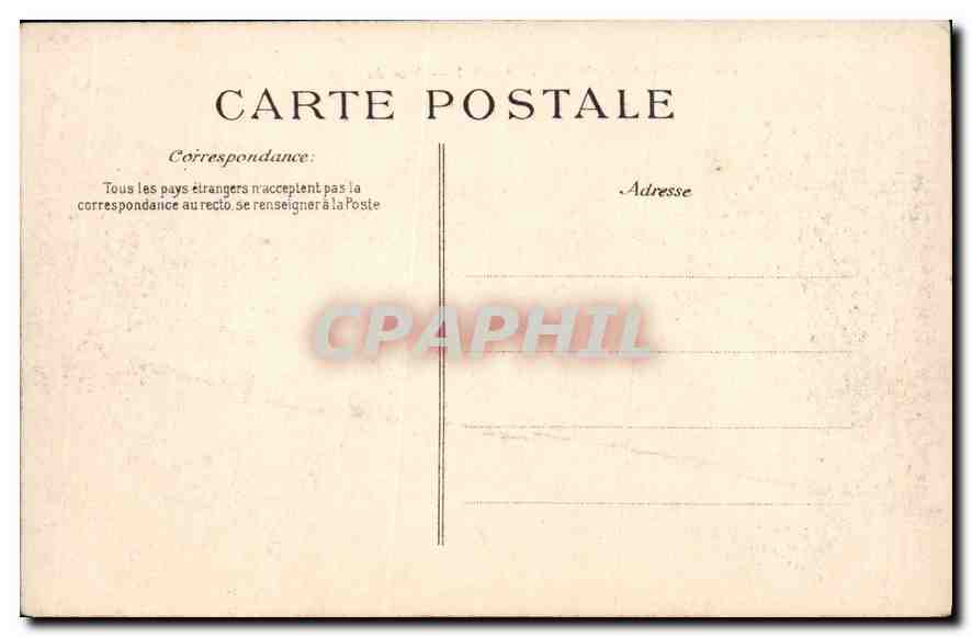 Palais de FONTAINEBLEAU — Vue du parterre et du canal — B.D. n°171 — Verso