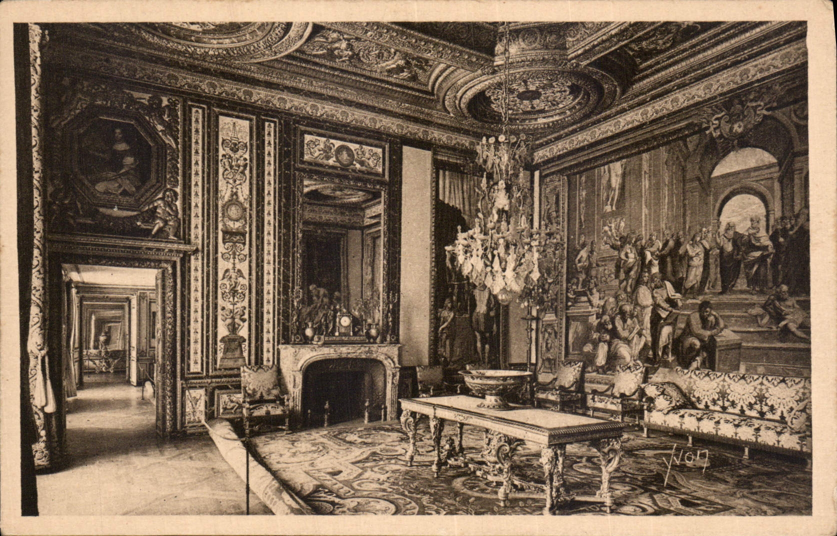 Palais de Fontainebleau — Ancienne Chambre des Reines-Mères — Édition d'Art YVON