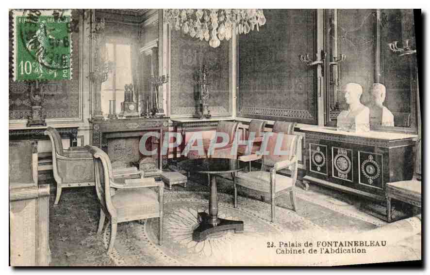 Schloss Fontainebleau — Cabinet der Abdikation — unbekannter Verleger, Nr. 23