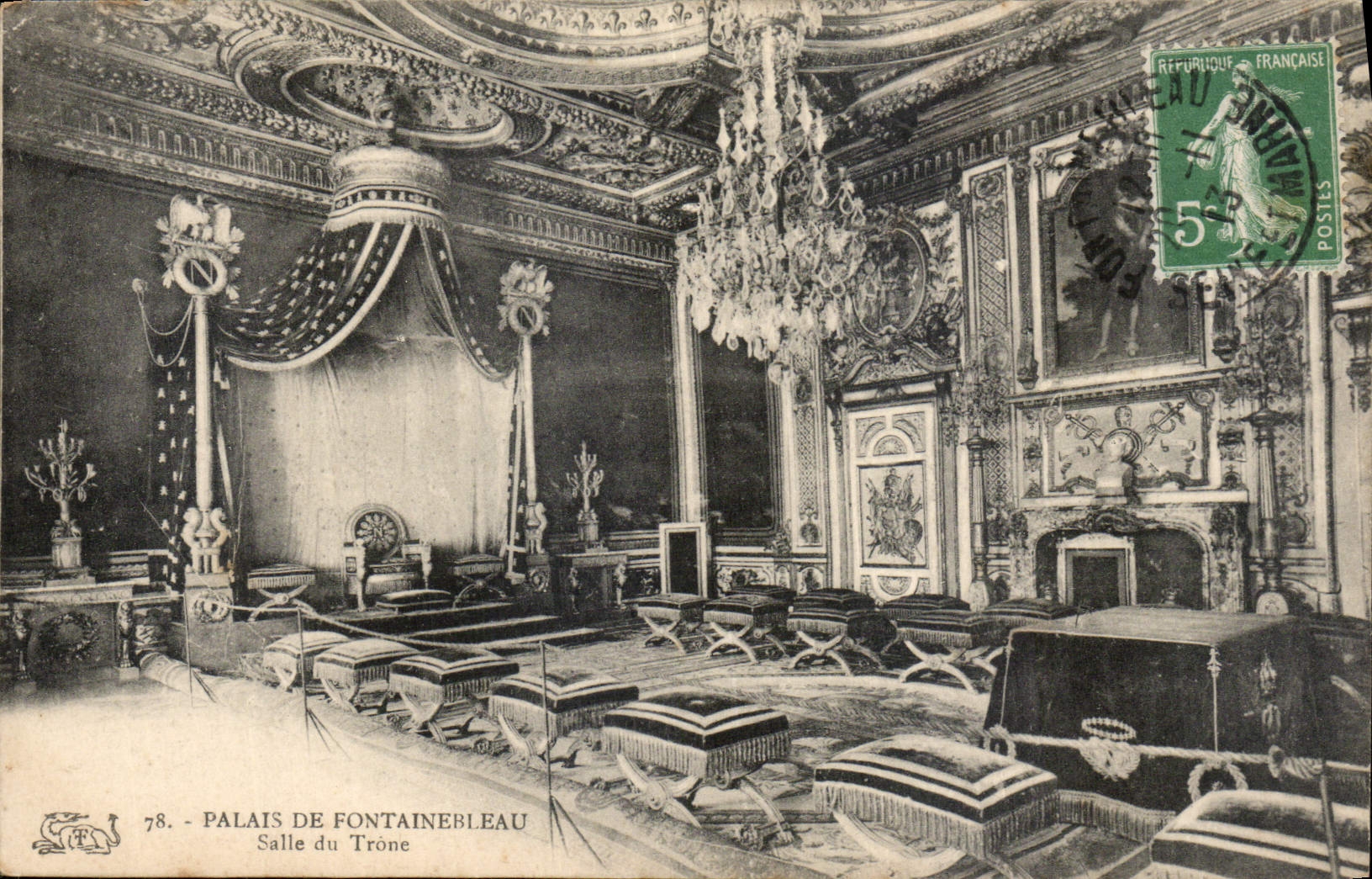Palais de Fontainebleau — Salle du Trône — Éditeur non identifié, n° 78