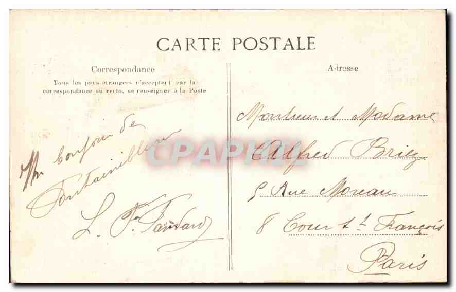 Palacio de Fontainebleau — Estudio de la Abdicación — ELD n°39 — Reverso