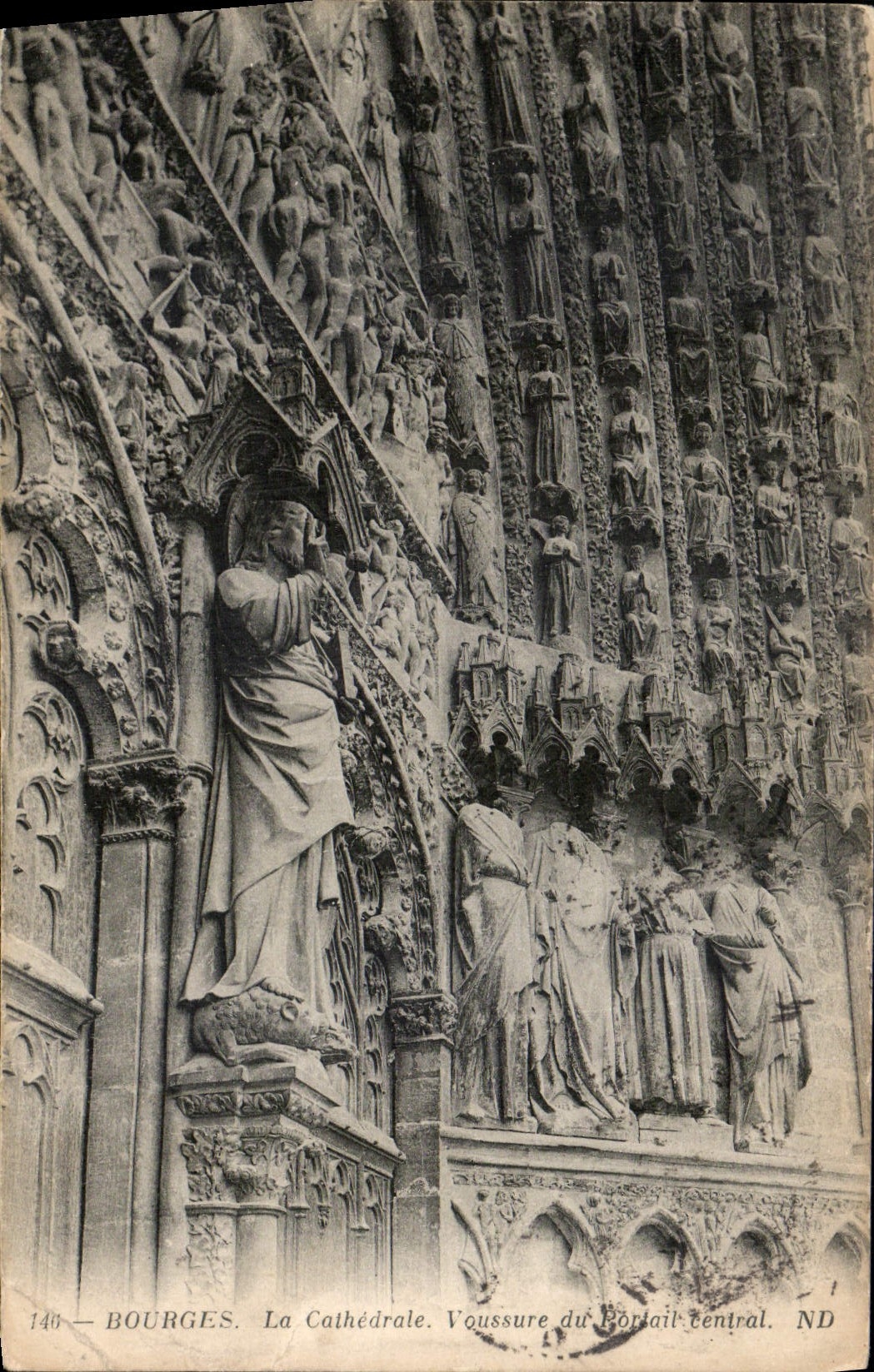 CPA Bourges La Cathedrale Voussure du Portail Central 
