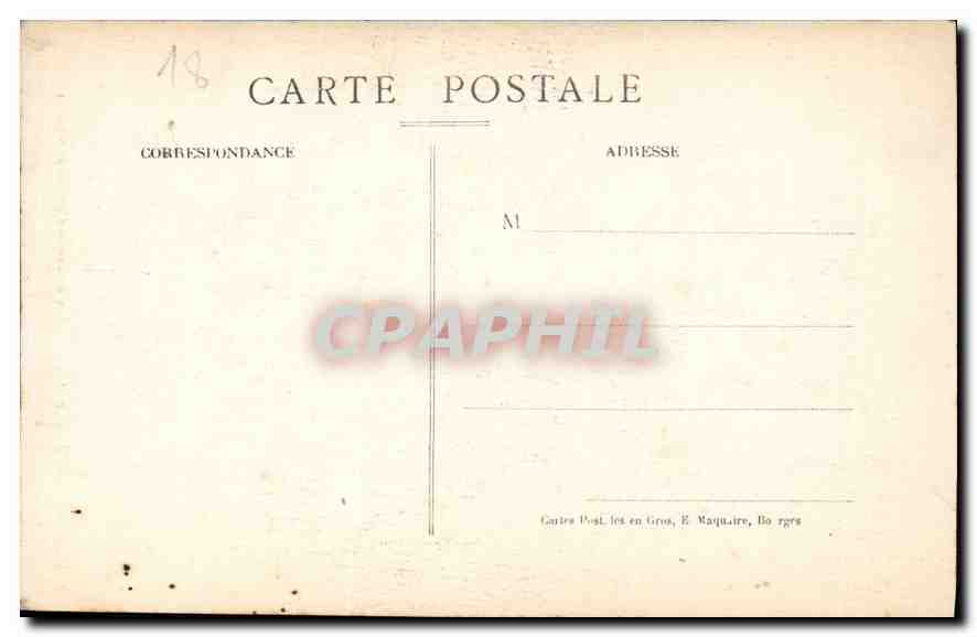 Mehun-sur-Yèvre (Cher) — Le Ruine del Castello di Carlo XII — Editore E.M. n°5 — Verso