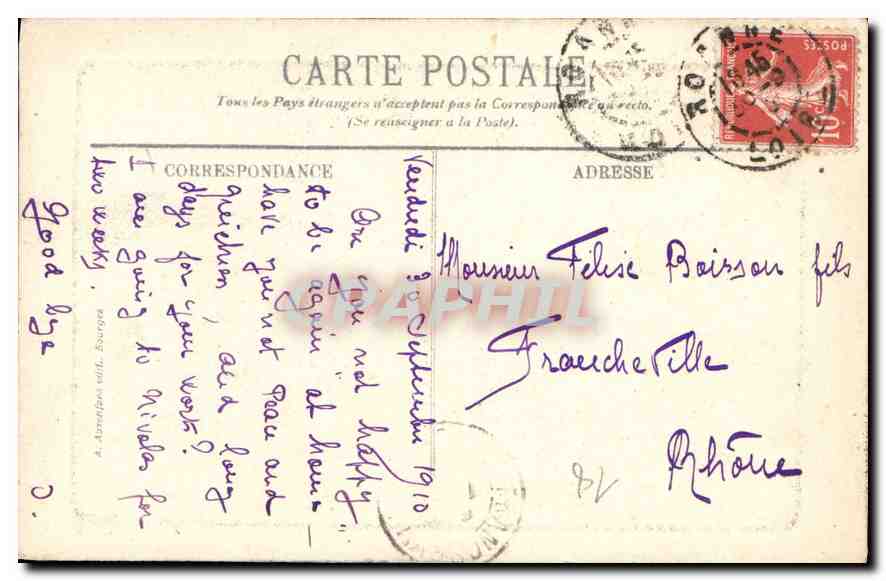 CPA Bourges la Cathedrale  — Rückseite