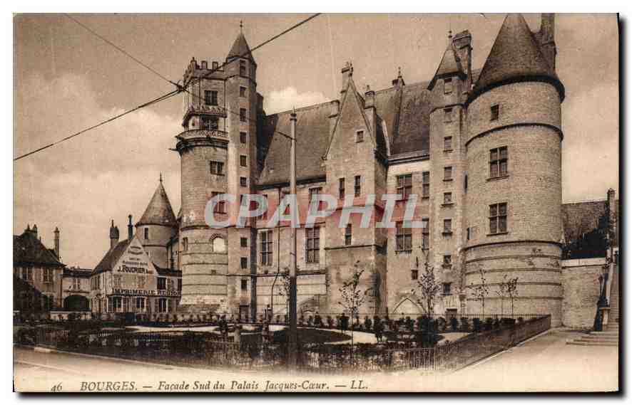 Bourges — Façade Sud du Palais Jacques-Cœur — LL. n°46