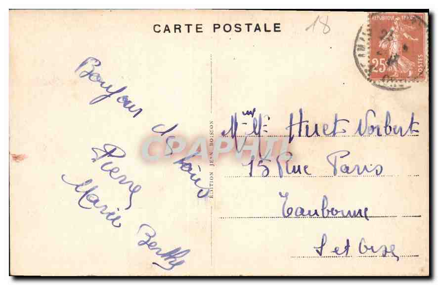 Cheminée de la Salle à Manger — Château de Meillant près Saint-Amand-Montrond (Cher) — Édition Jean Bosson n°249 — Verso