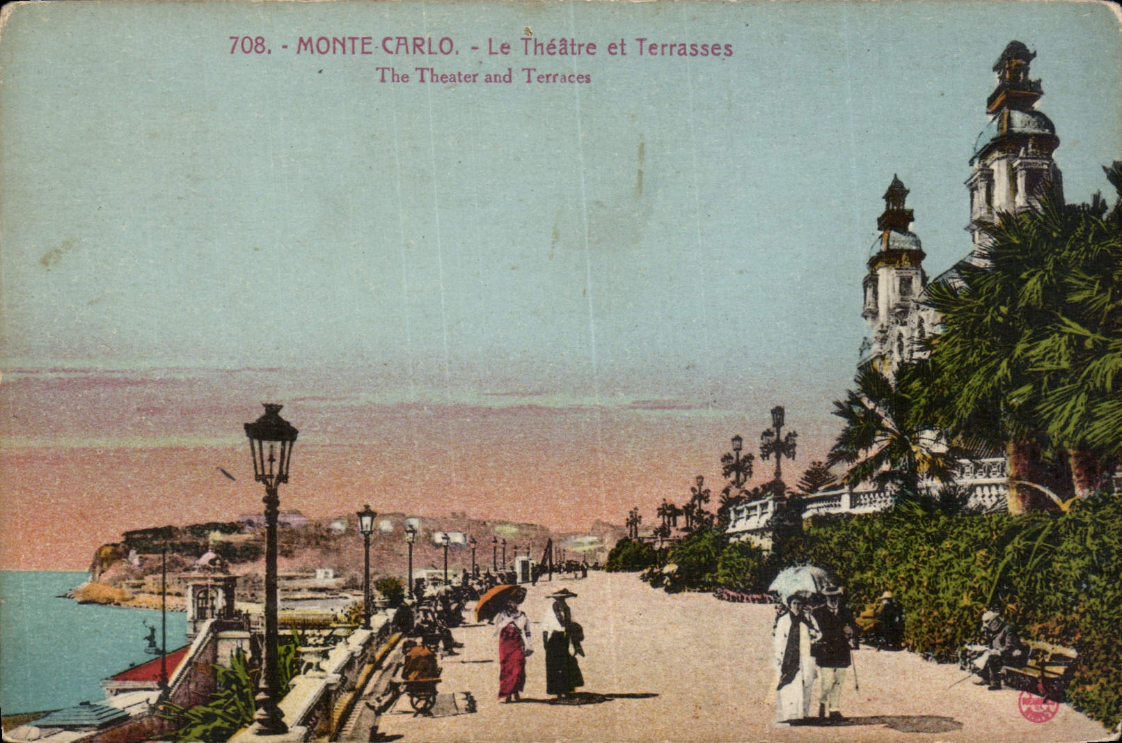 Monte-Carlo - Le Théâtre et Terrasses — Édition Bilelta, Nice, n°708