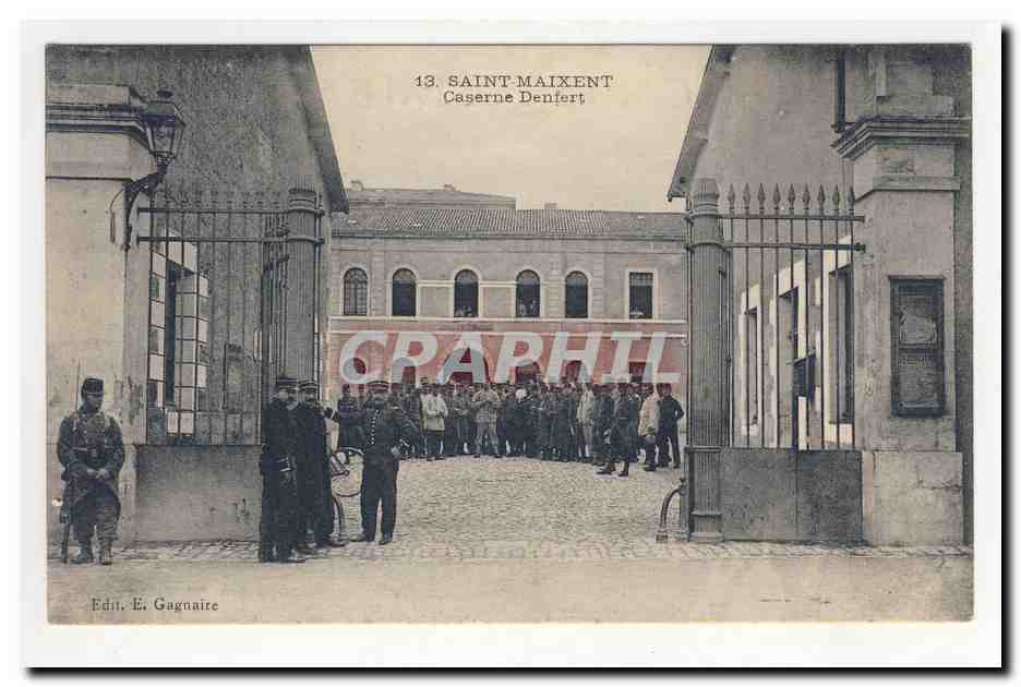 Saint-Maixent — Caserne Denfert — Éditeur E. Gagnaire, n°13