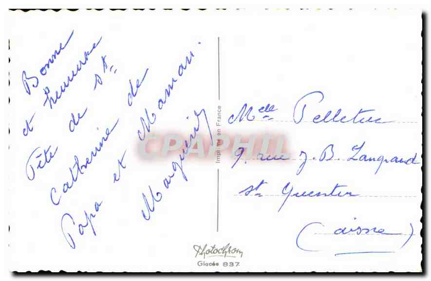 CPA Femme — Rückseite