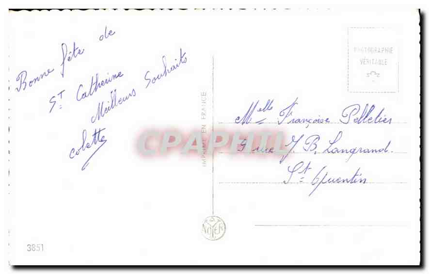 CPA Vive Sainte Catherine Femme — Rückseite