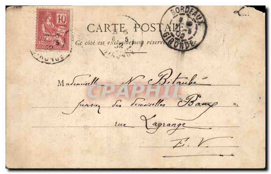 CPA Les femmes de l'Avenir Rapin Femme — Back
