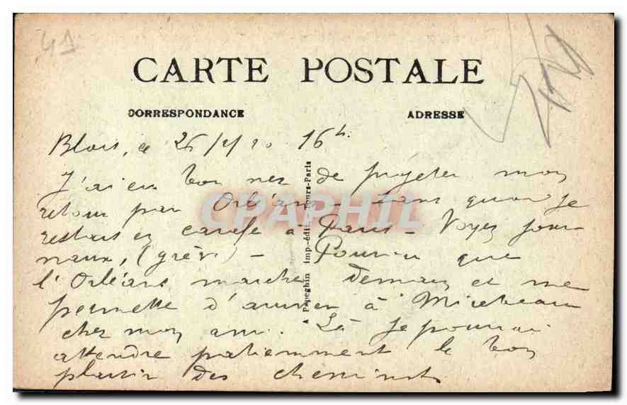CPA Blois le Chateau Facade Interieure Francois 1er  — Verso