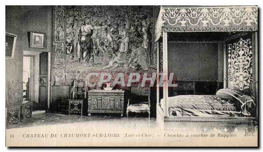 CPA Chateau de Chaumont sur Loire Loire et Cher Chambre a coucher de Ruggieri 
