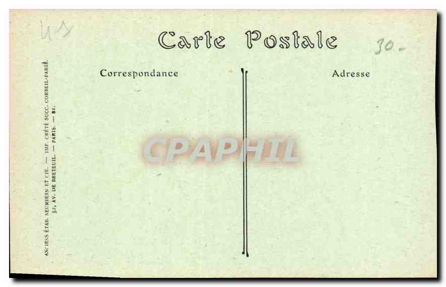 CPA Chateau de Blois la Cour  — Verso