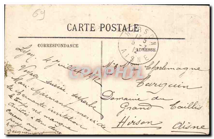 CPA Lyon Pont Tilsitt Saint Georger et le Grand Seminaire  — Rückseite
