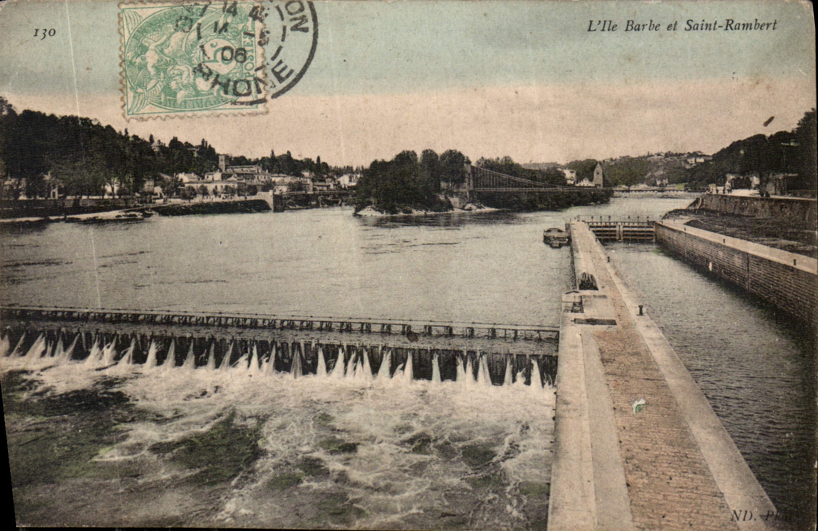 CPA L'Ile Barbe et Saint Rambert Lyon