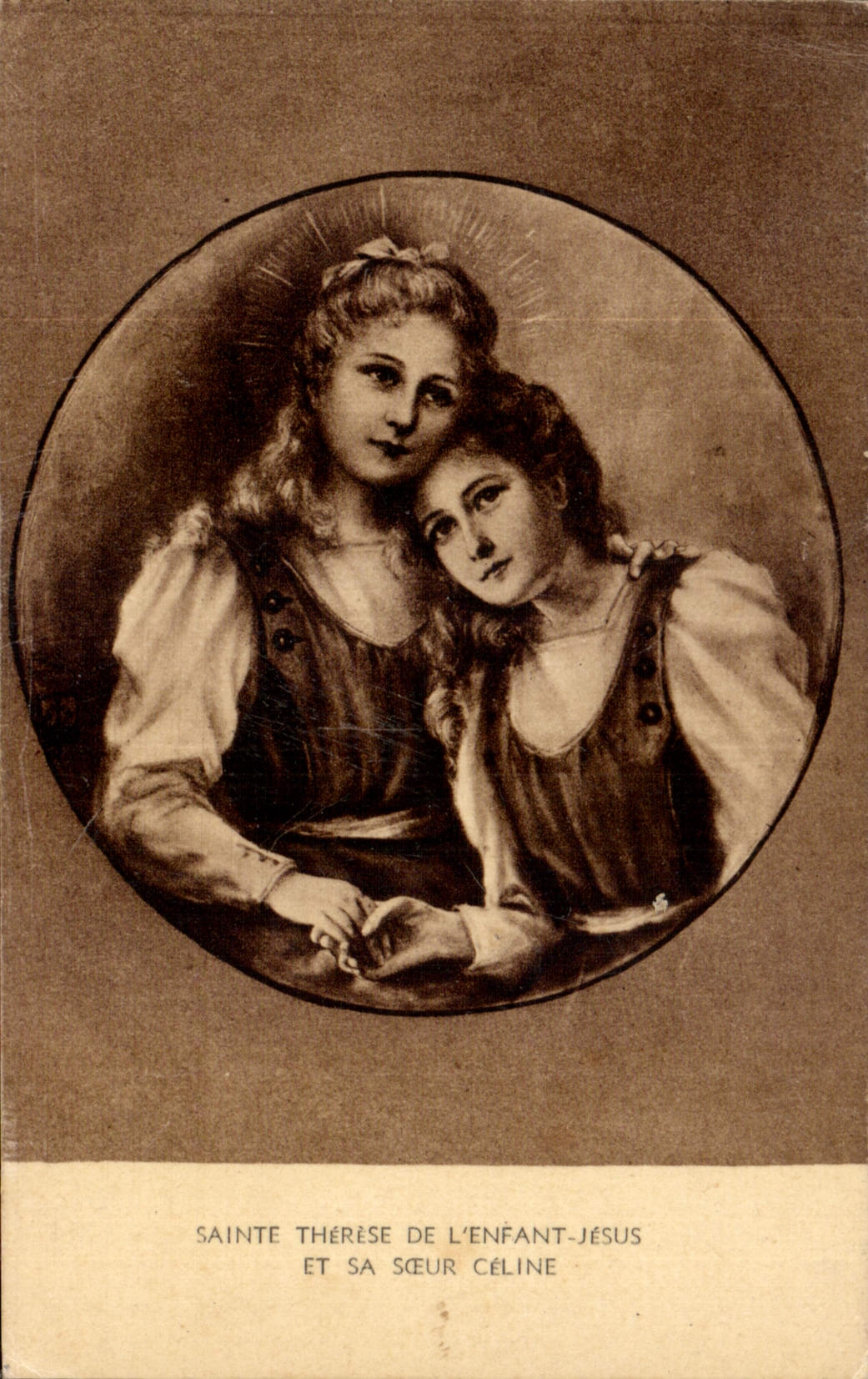 CPA Sainte Therese de l'Enfant Jesus et sa Soeur Celine 