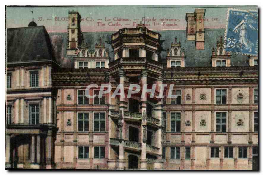 CPA Blois L et C le Chateau Facade Interieure 