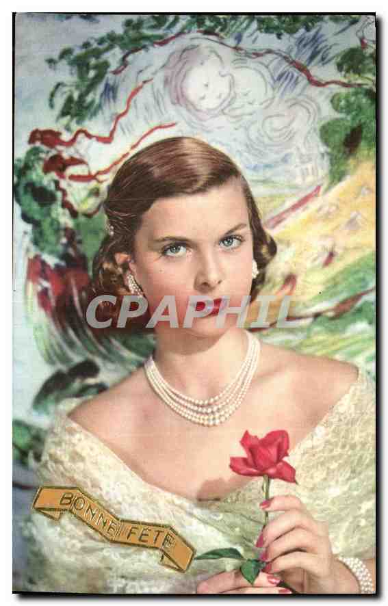 Jeune femme avec rose — Bonne Fête — CPAPHIL 940/2