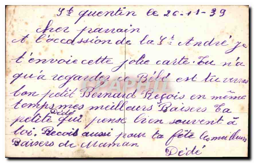 CPA Femme Enfant — Verso